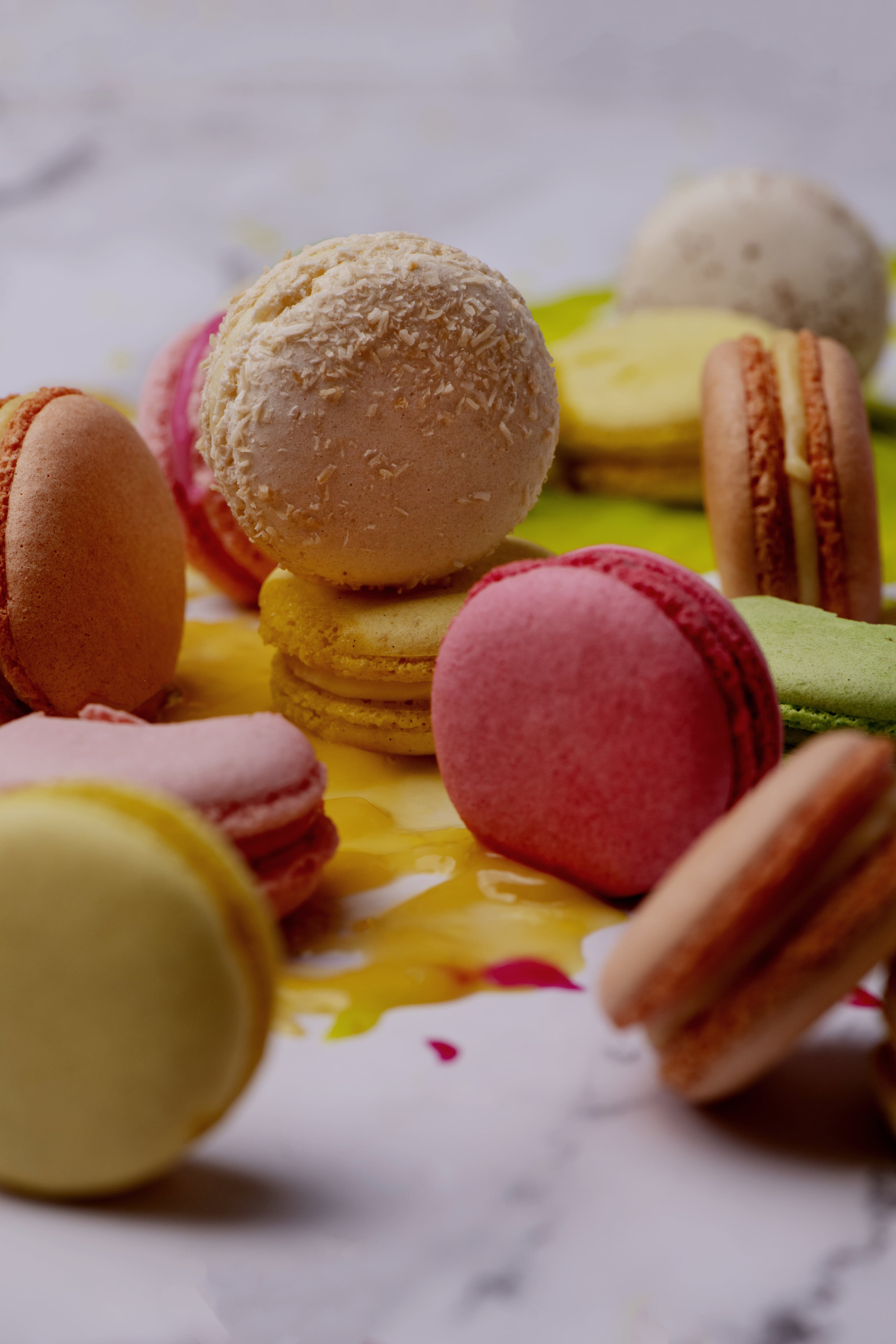 Fruit and Floral macarons